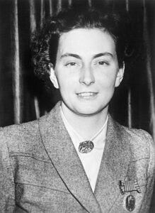 Andrée de Jongh after visiting Buckingham Palace to receive the George Medal in February 1946 Andrée de Jongh after visiting Buckingham Palace to receive the George Medal in February 1946 © Imperial War Museum